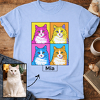 Personalized Pop Art Cat T-Shirt