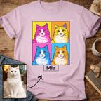 Personalized Pop Art Cat T-Shirt