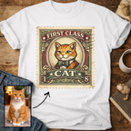 First Class Stamp Custom Personalized Cat T-Shirt