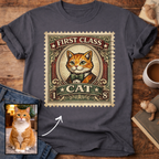 First Class Stamp Custom Personalized Cat T-Shirt