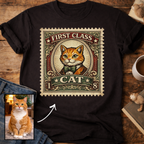 First Class Stamp Custom Personalized Cat T-Shirt