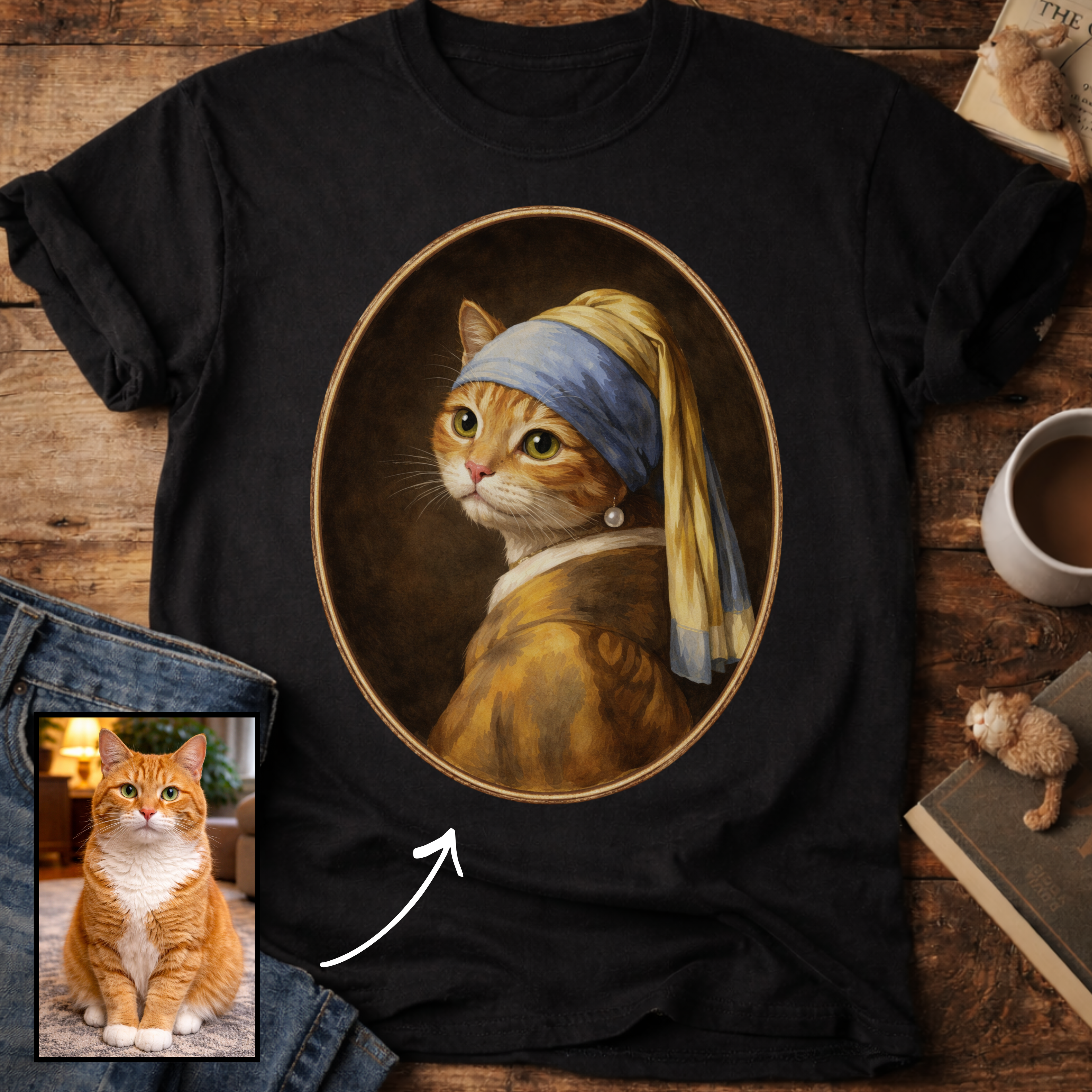 Art Personalized Custom Cat T-Shirt