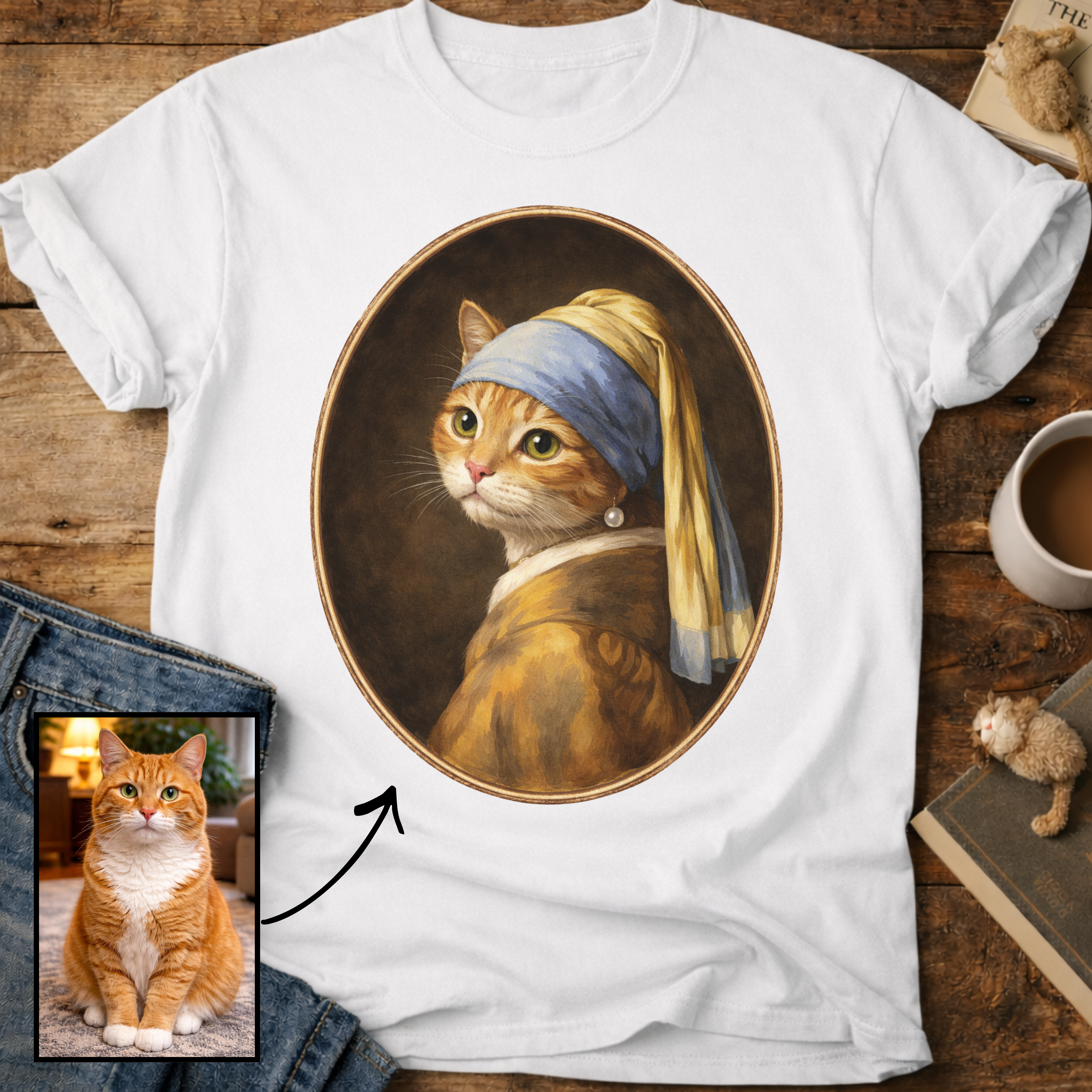 Art Personalized Custom Cat T-Shirt