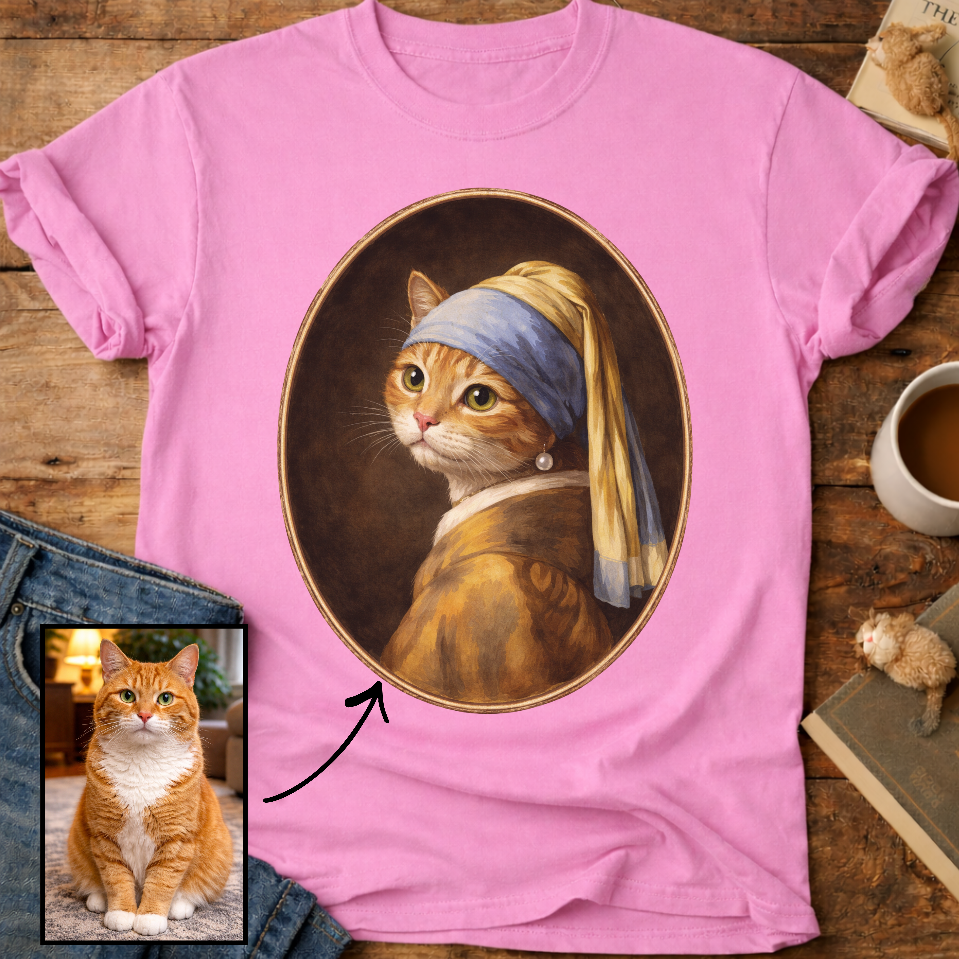 Art Personalized Custom Cat T-Shirt