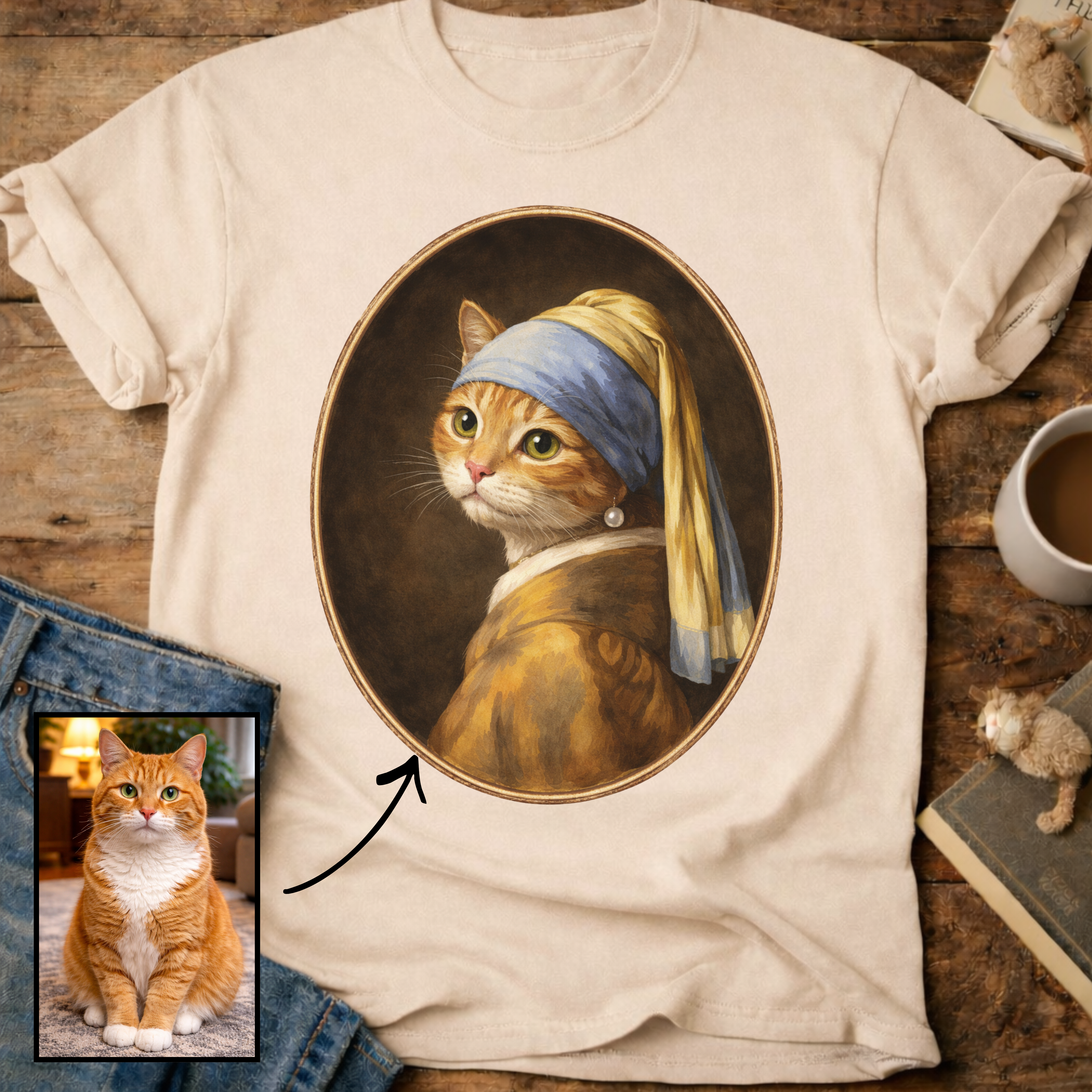 Art Personalized Custom Cat T-Shirt