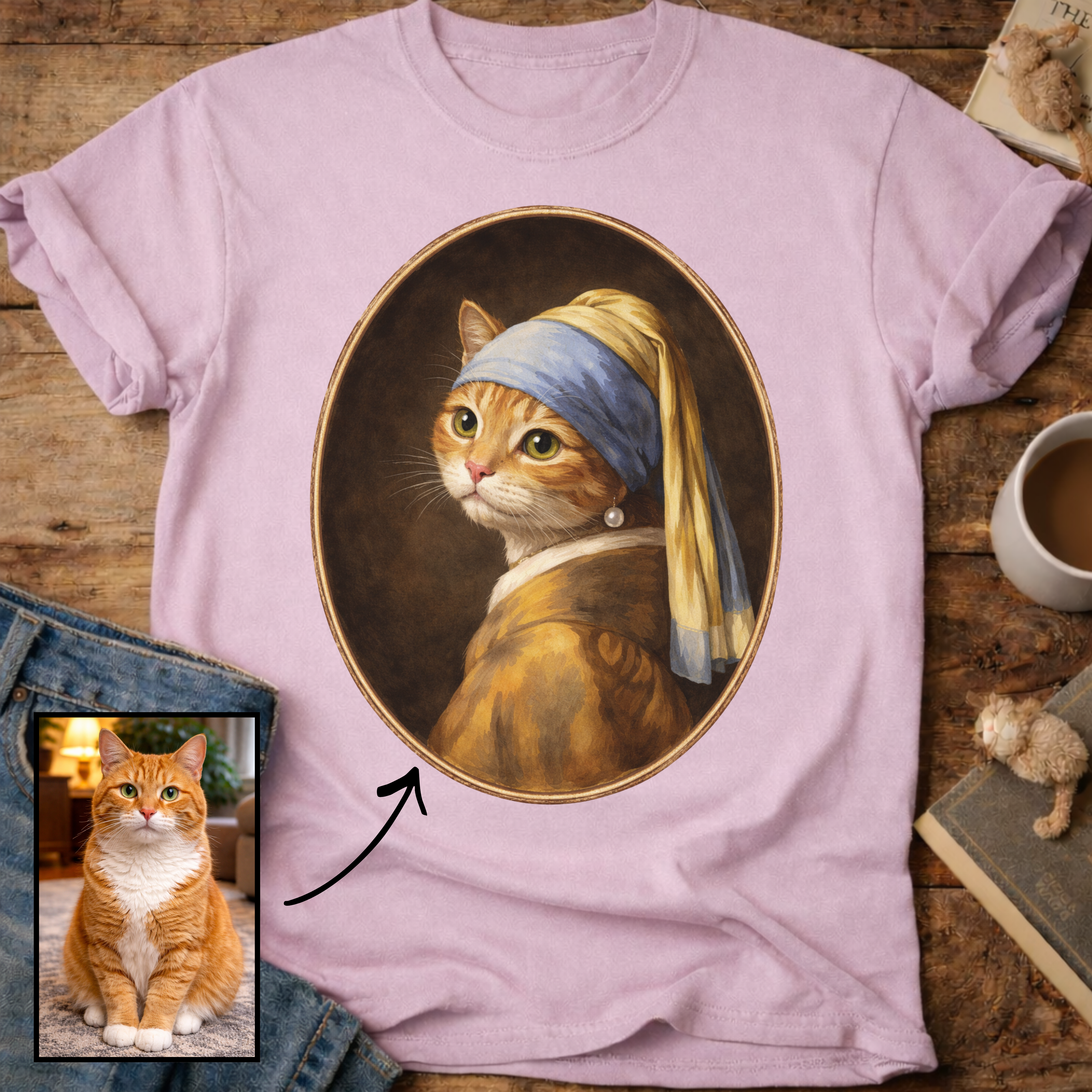 Art Personalized Custom Cat T-Shirt