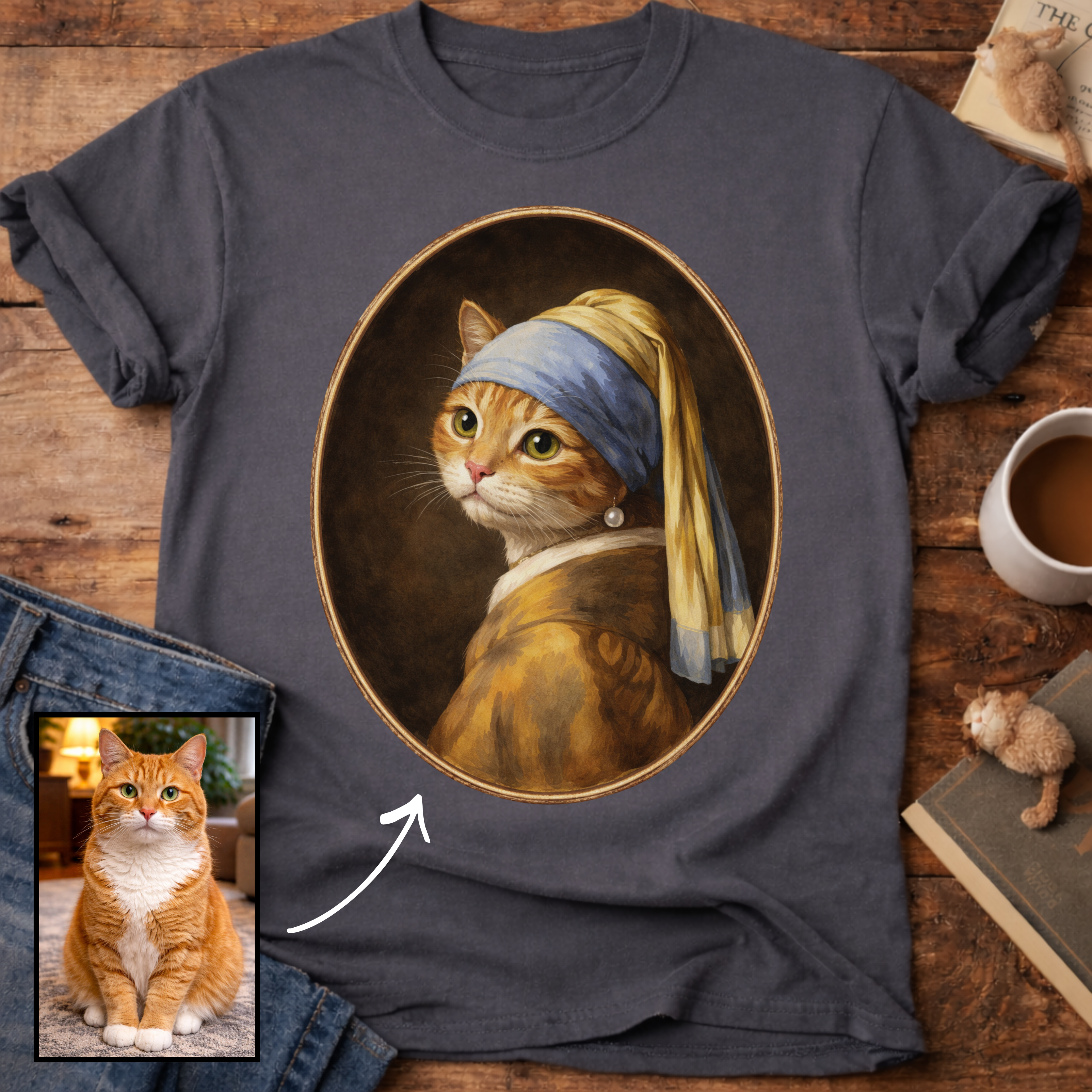 Art Personalized Custom Cat T-Shirt