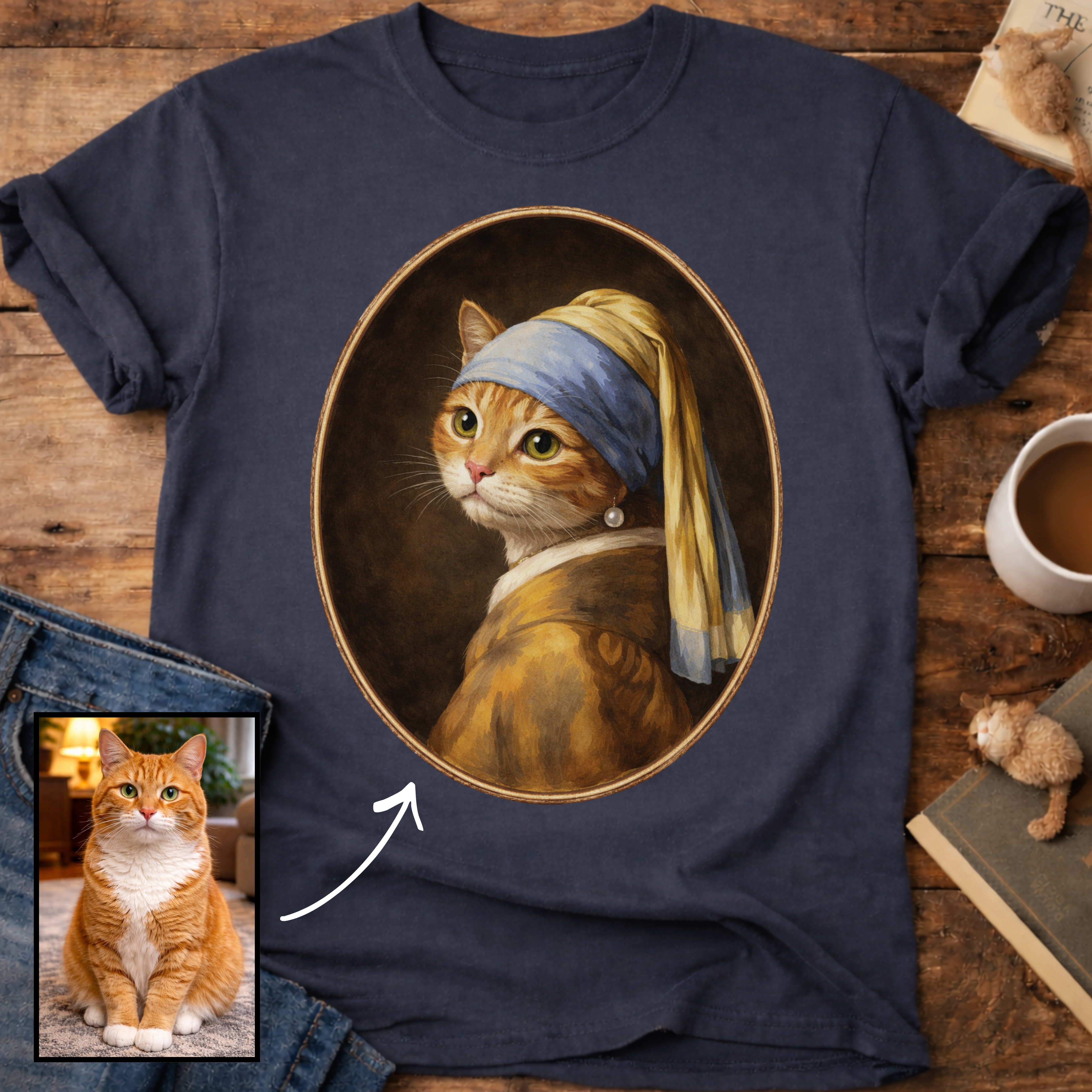 Art Personalized Custom Cat T-Shirt