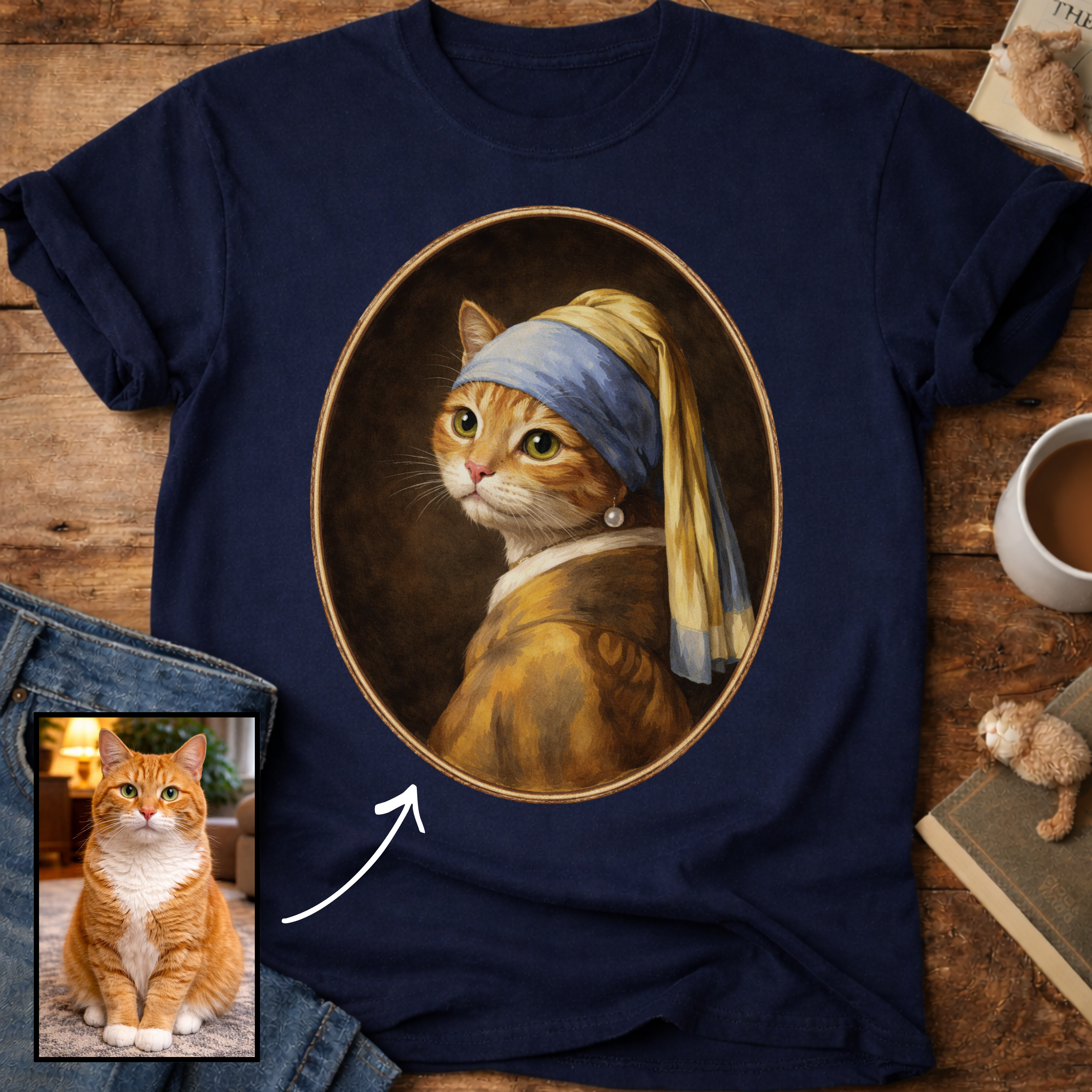 Art Personalized Custom Cat T-Shirt