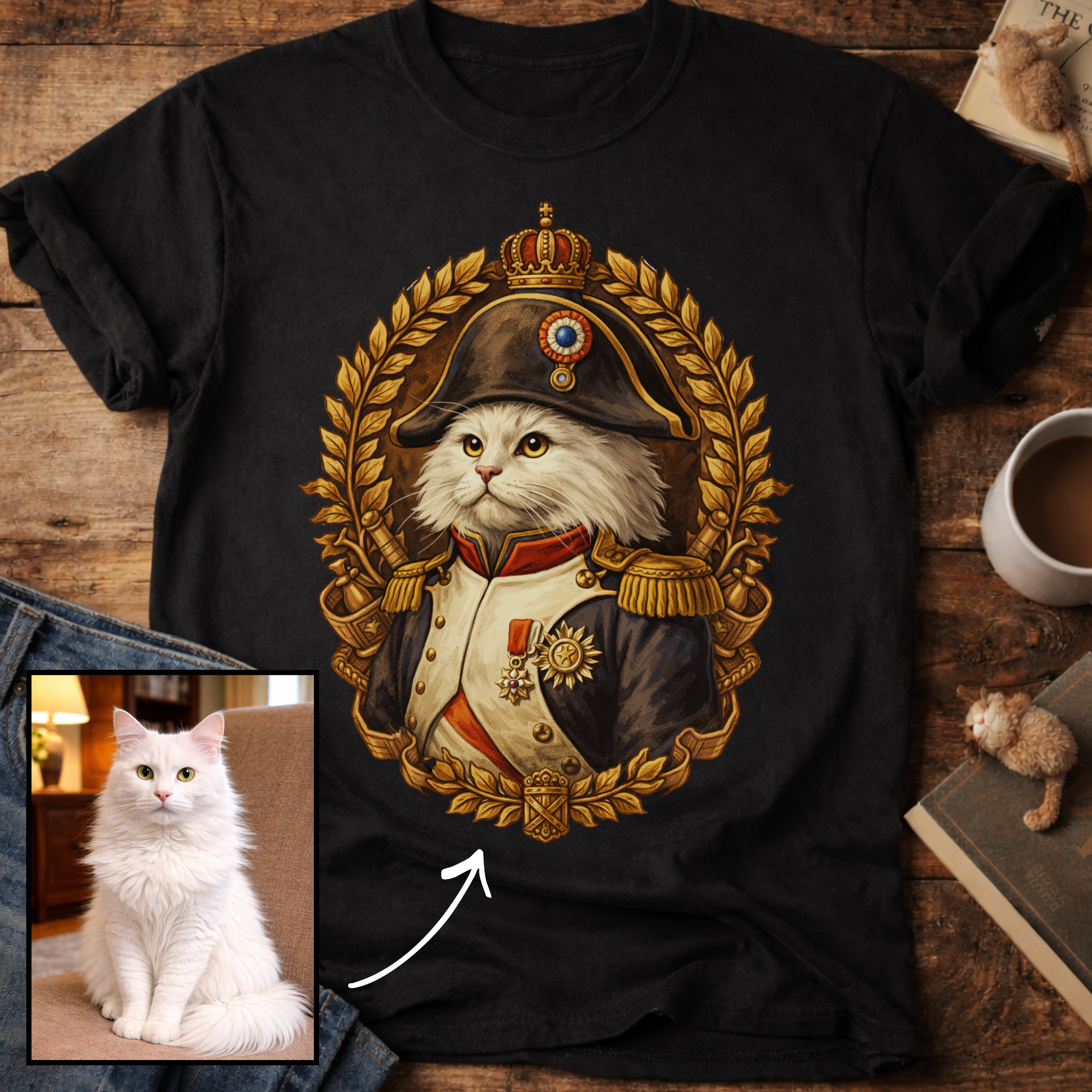 Napoleon Custom Personalized Cat T-Shirt
