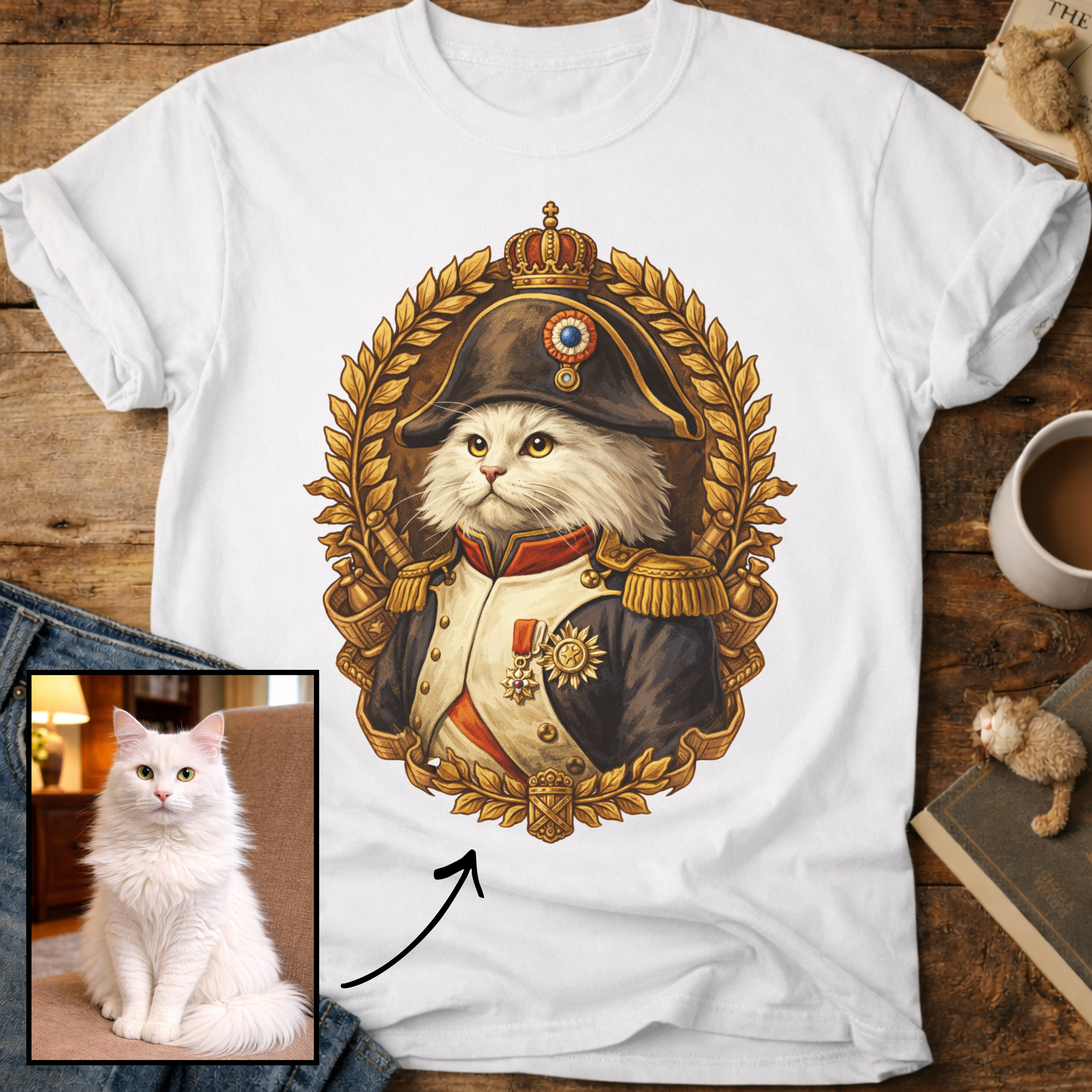 Napoleon Custom Personalized Cat T-Shirt