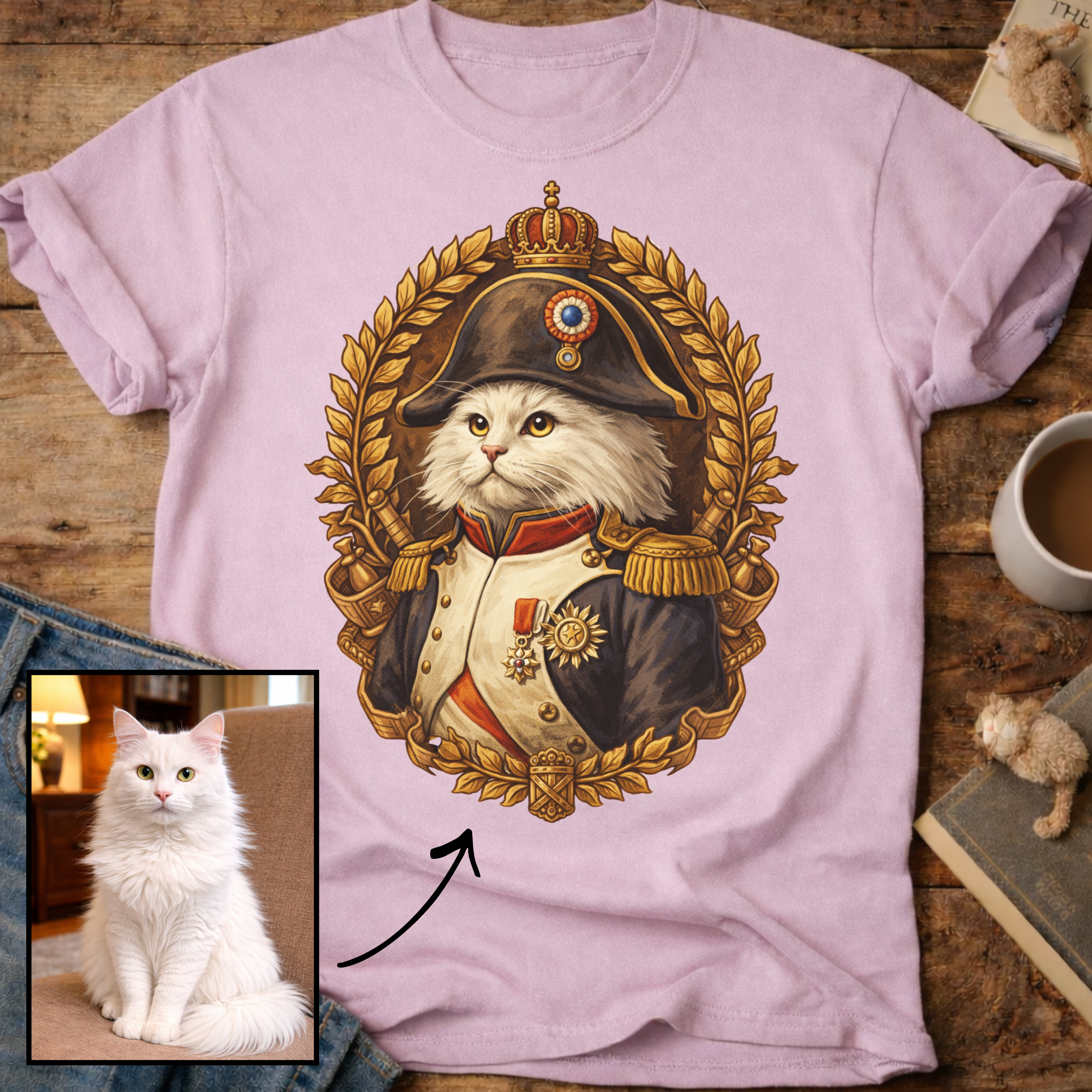 Napoleon Custom Personalized Cat T-Shirt