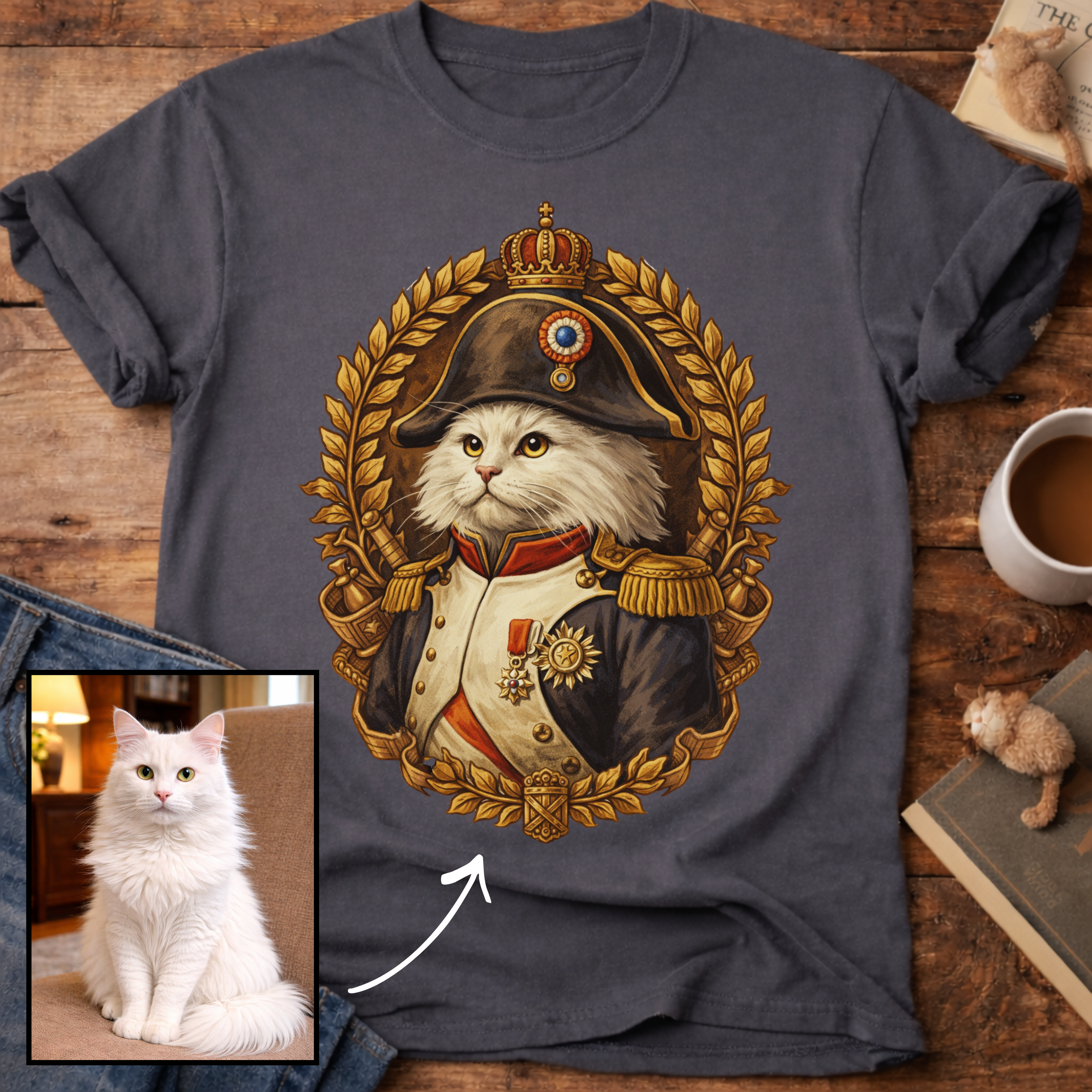 Napoleon Custom Personalized Cat T-Shirt