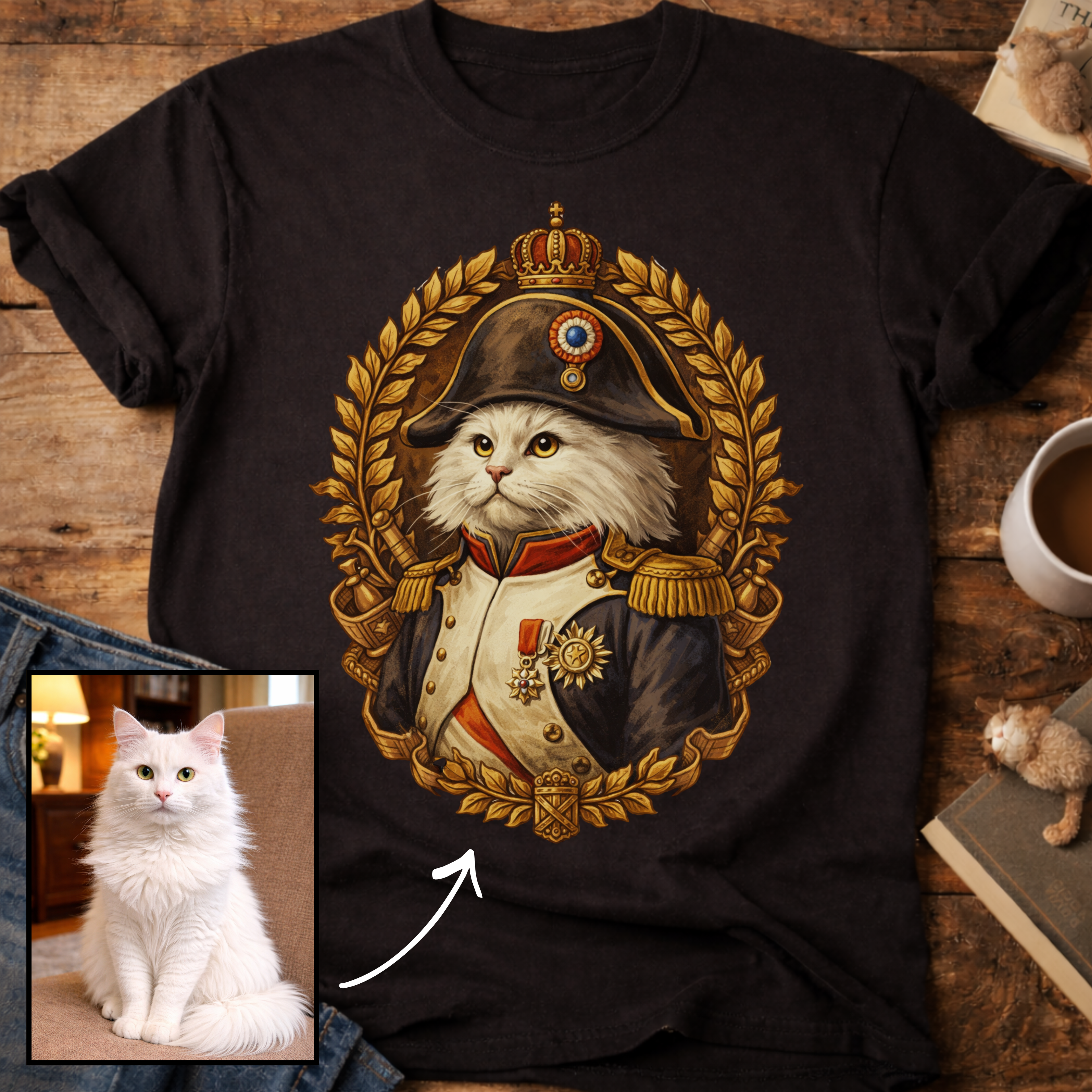 Napoleon Custom Personalized Cat T-Shirt