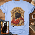 Laureled Emperor Cat Portrait Personalized T-Shirt