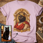 Laureled Emperor Cat Portrait Personalized T-Shirt