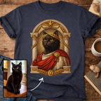 Laureled Emperor Cat Portrait Personalized T-Shirt