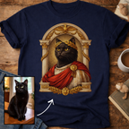 Laureled Emperor Cat Portrait Personalized T-Shirt