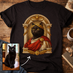 Laureled Emperor Cat Portrait Personalized T-Shirt