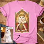 Medieval Cat Portrait Personalized T-Shirt