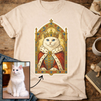 Medieval Cat Portrait Personalized T-Shirt