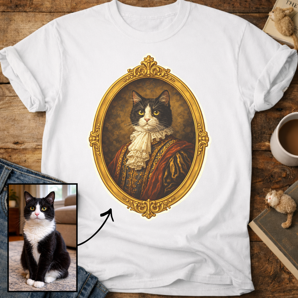 Noble Cat Aristocrat Portrait Personalized T-Shirt