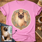 Art Nouveau Cat Portrait Personalized T-Shirt