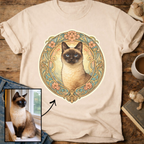 Art Nouveau Cat Portrait Personalized T-Shirt