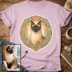 Art Nouveau Cat Portrait Personalized T-Shirt