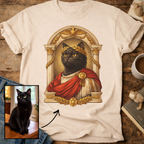 Laureled Emperor Cat Portrait Personalized T-Shirt