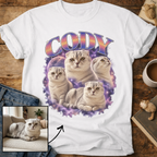 Custom Cat Graphic T-Shirt — Retro Portraits Personalized Cat