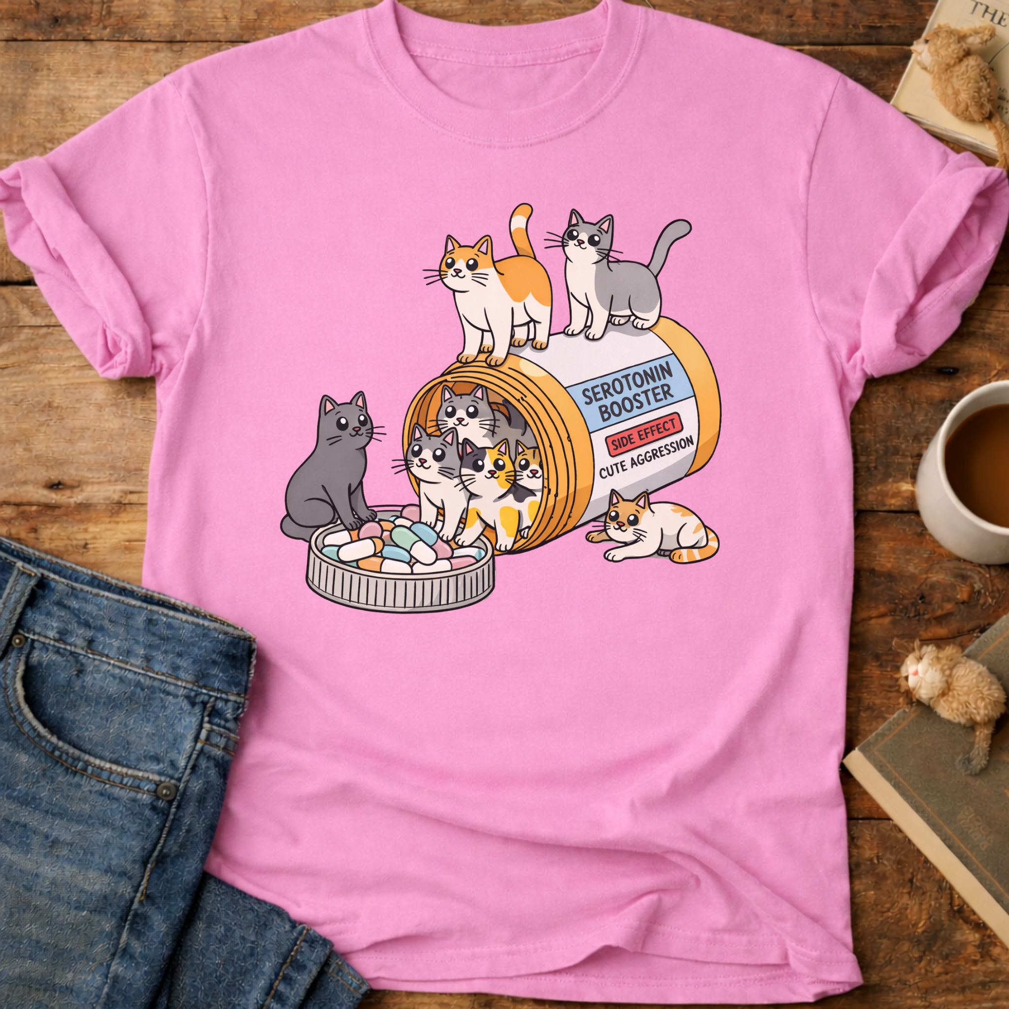 Cat Pill Bottle T-Shirt