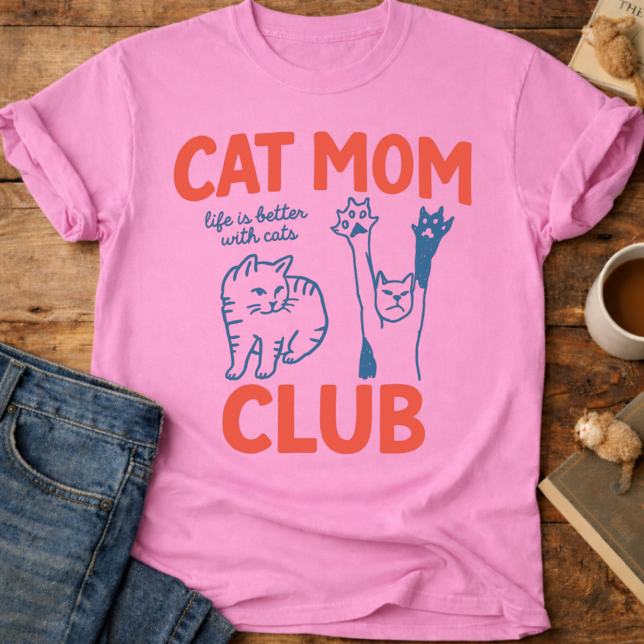 Cat Mom Club T-Shirt
