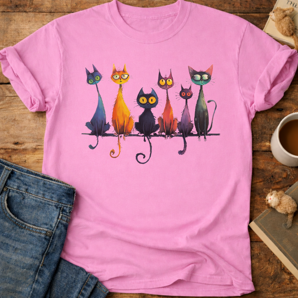 Whimsical Cats T-Shirt