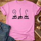 Cute Black Cat Lineup T-Shirt