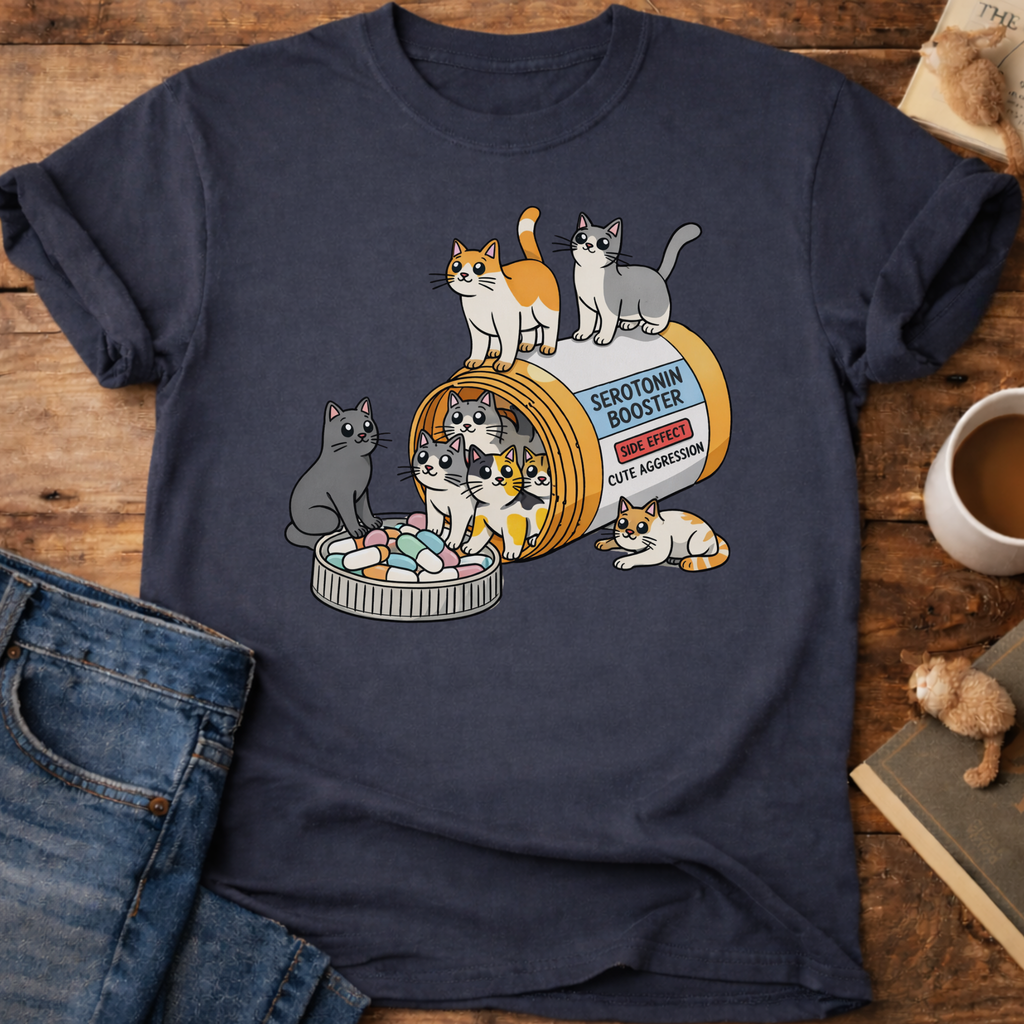 Cat Pill Bottle T-Shirt