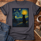 Starry Night Cat T‑Shirt
