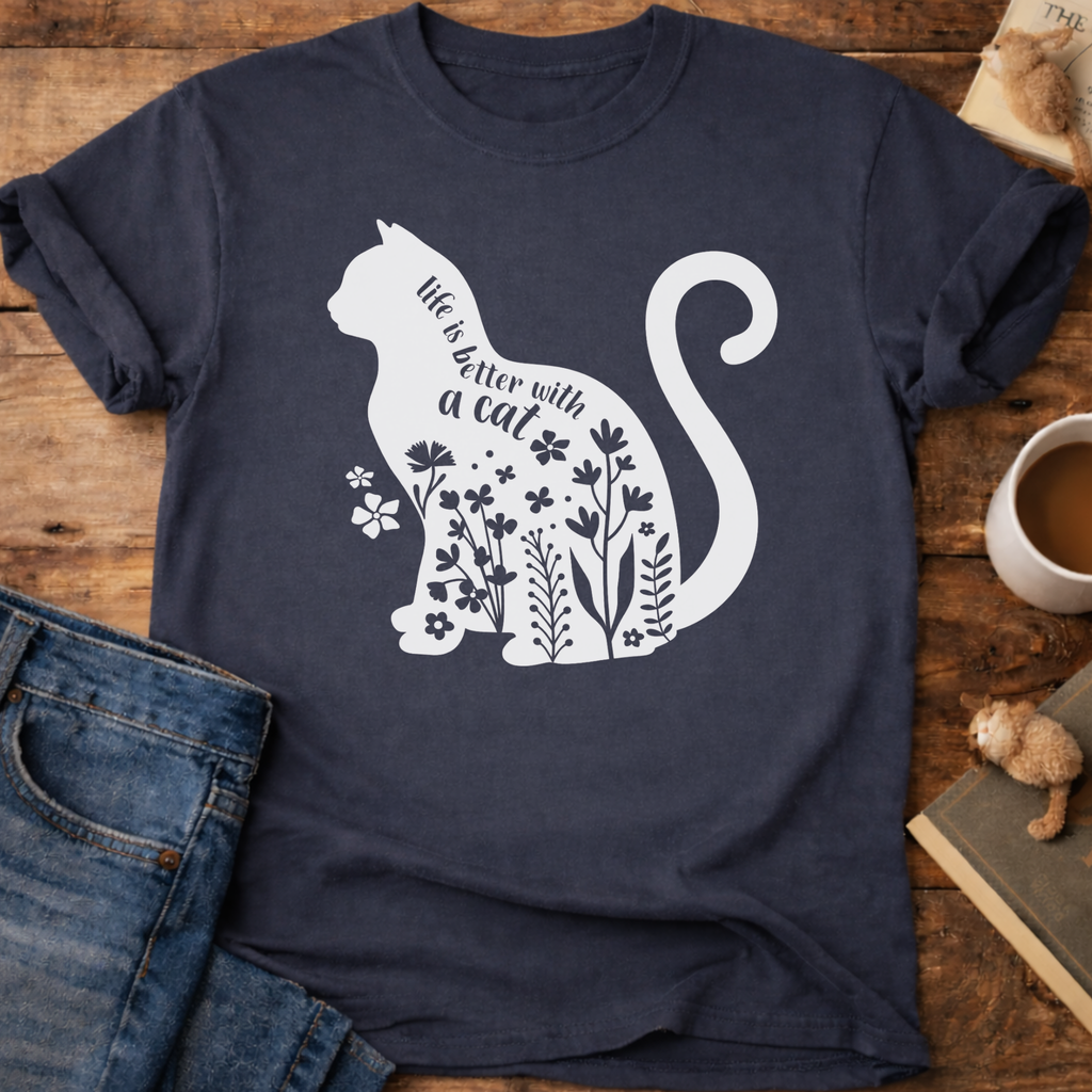 Cat Silhouette T-Shirt