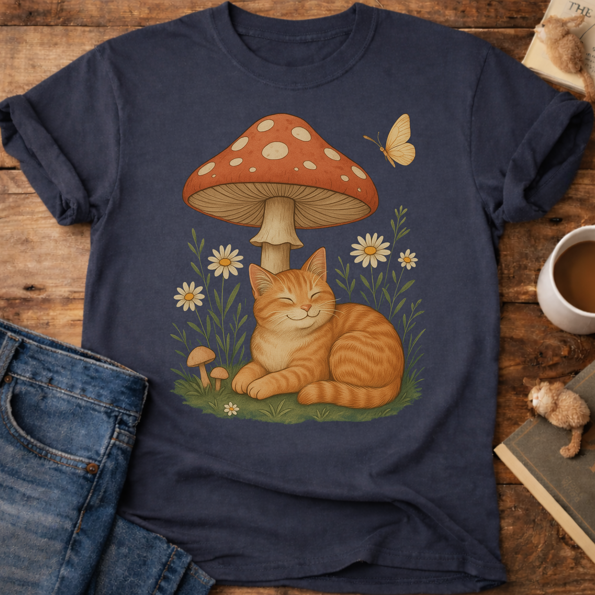 Cat Mushroom T-Shirt