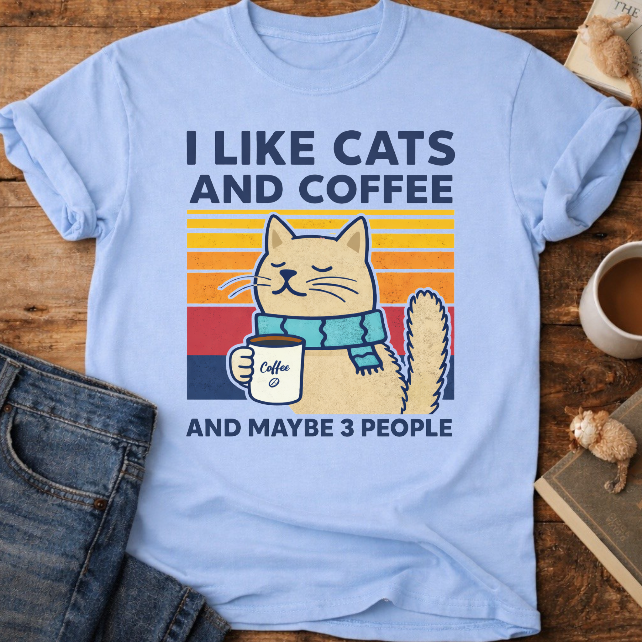 I Like Cats And Coffee T-Shirt