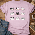 Cute Kawaii Cat Faces T-Shirt