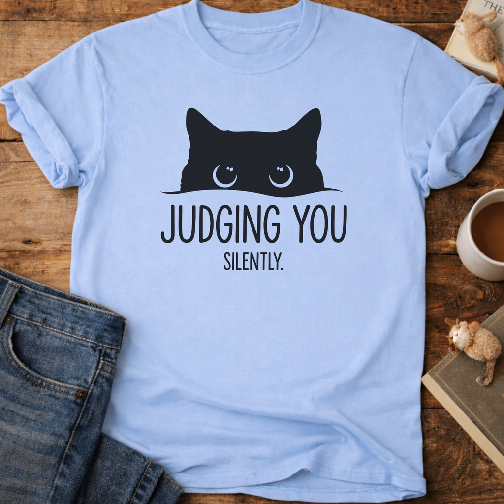Cat "Judging You Silently" T-Shirt