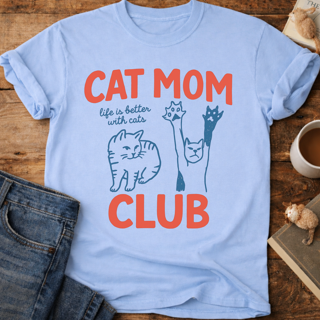 Cat Mom Club T-Shirt