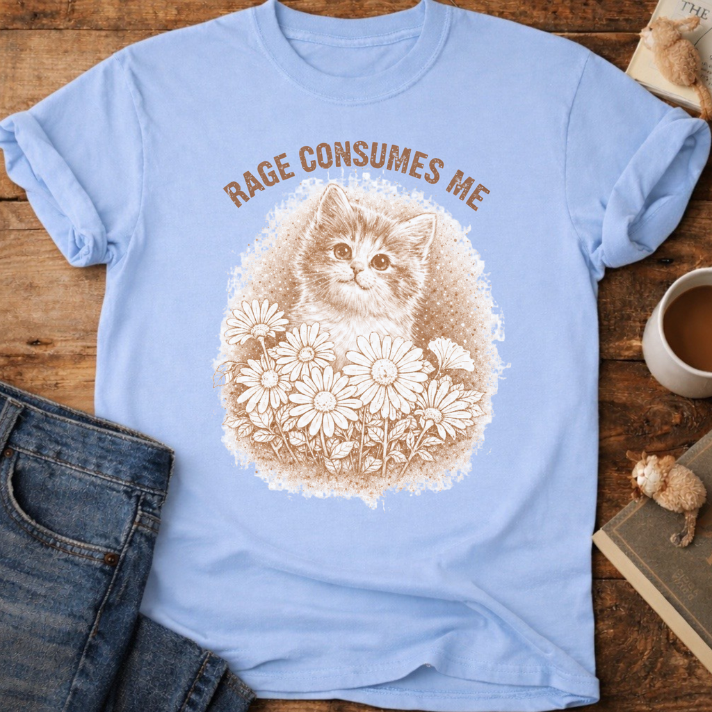 Rage Consumes Me Cat T-Shirt