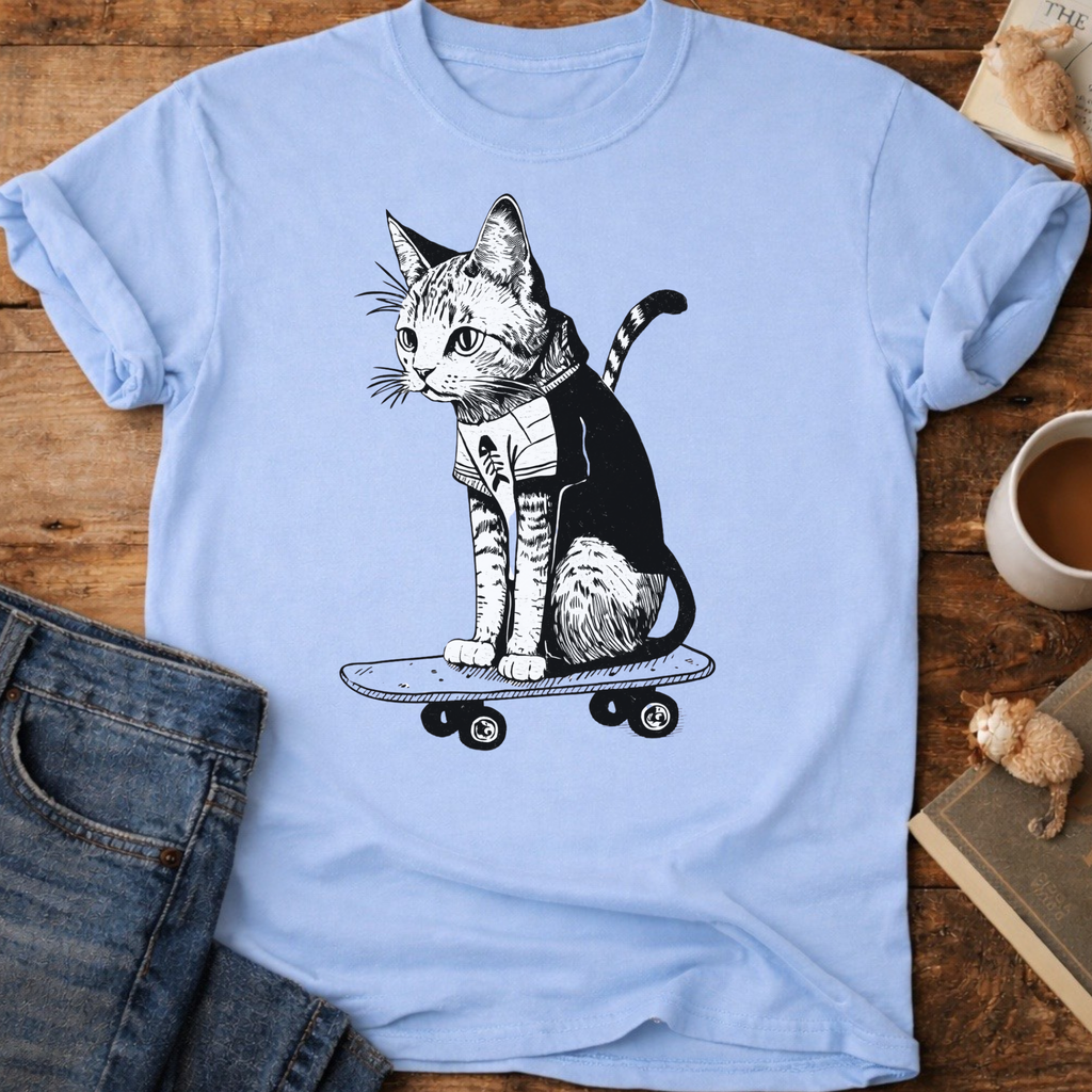 Skateboard Cat T-Shirt