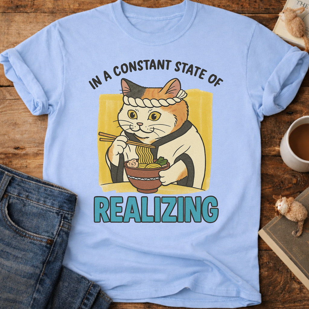 In a Constant State of Realizing Cat T-Shirt
