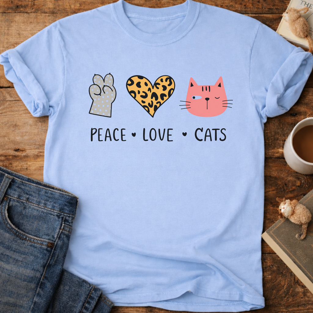 Peace Love Cats T-Shirt