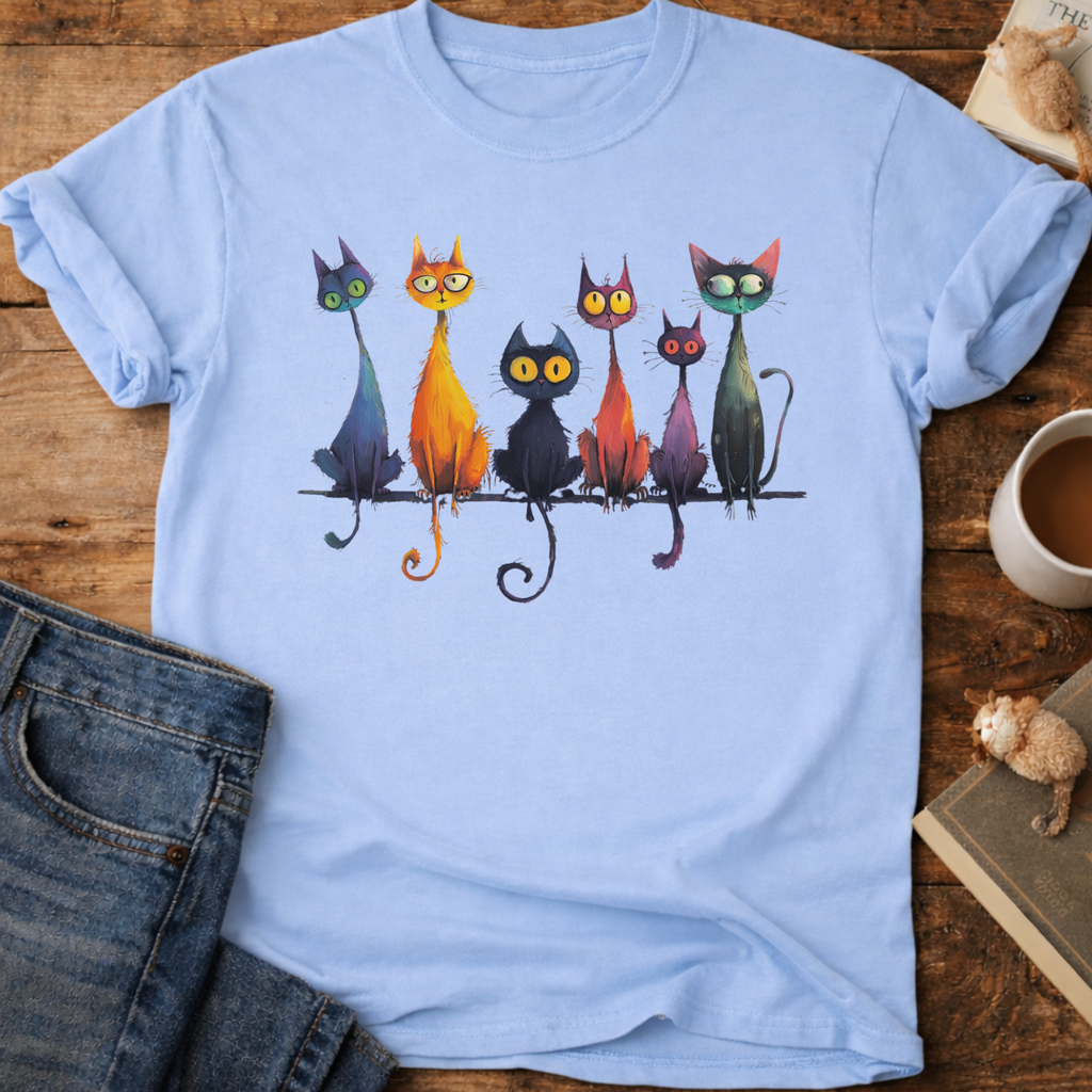Whimsical Cats T-Shirt