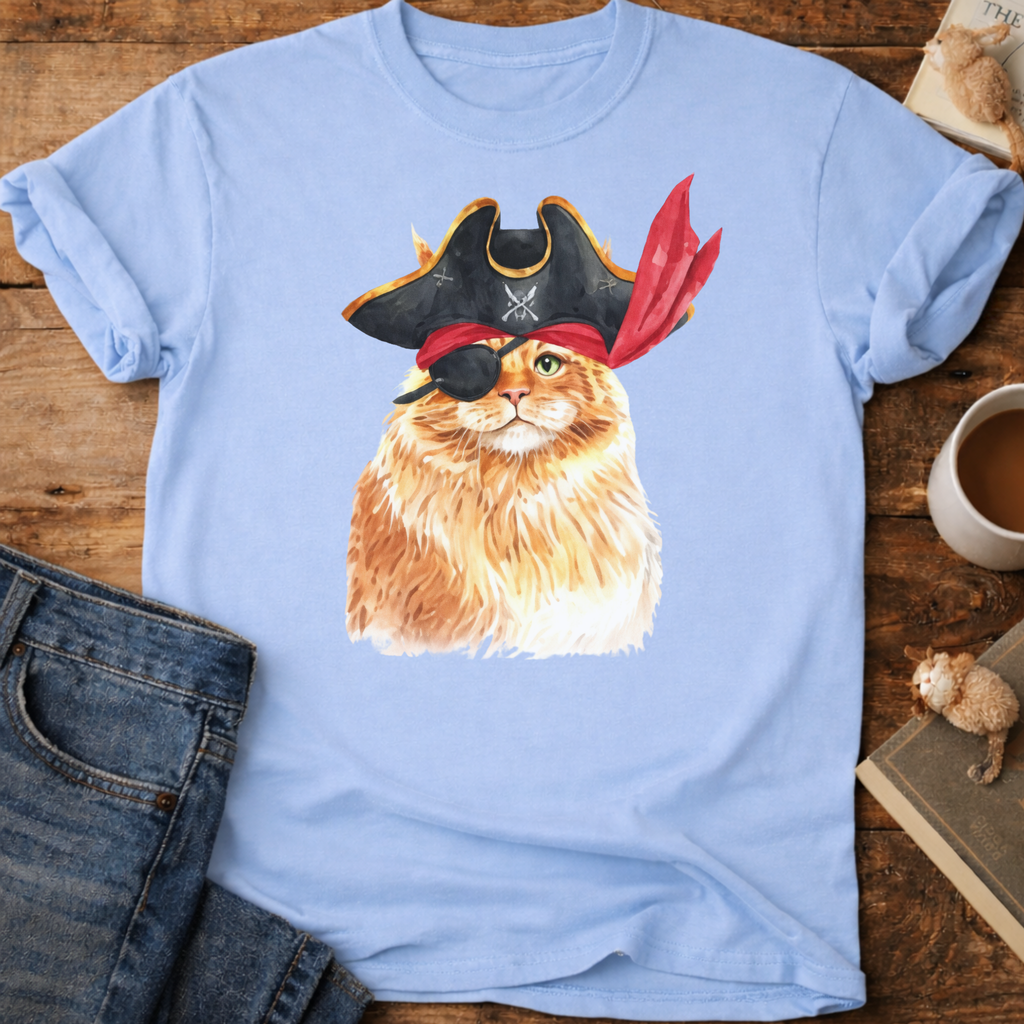Pirate Ginger Cat T-Shirt