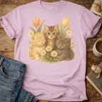 Cute Floral Kitten T-Shirt
